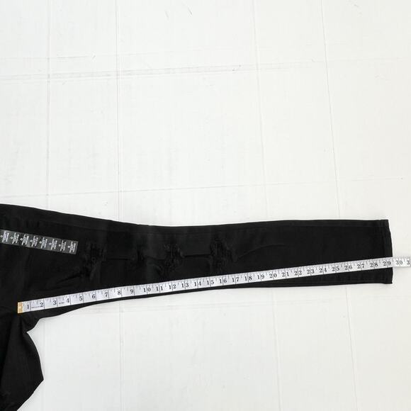 New RUE21 Curvy High-Rise Medium Stretch Black Denim Skinny Jeans Distressed - Picture 8 of 12